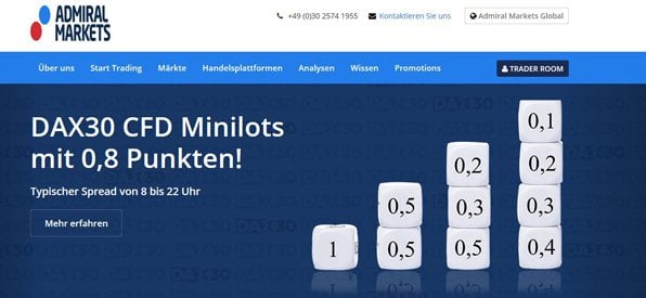 CFD Erfahrungen zeigen Admiral Markets als bester CFD Broker ohne Nachschusspflicht