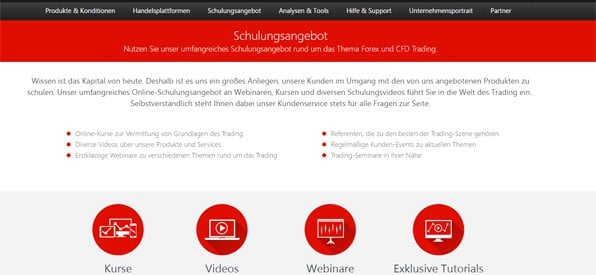 Das Schulungsangebot vom Broker GKFX im Überblick