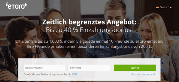 eToro Erfahrungen Bonus Freunde werben