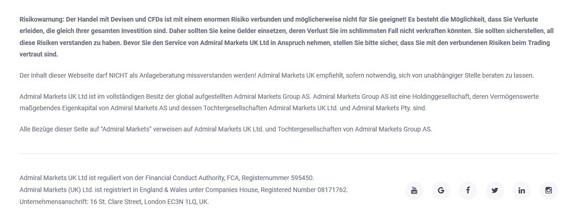 Risikowarnung Admiral Markets