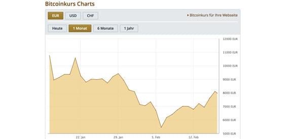 Bitcoin Kurs 1 Monat