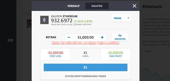 eToro Ethereum Trading