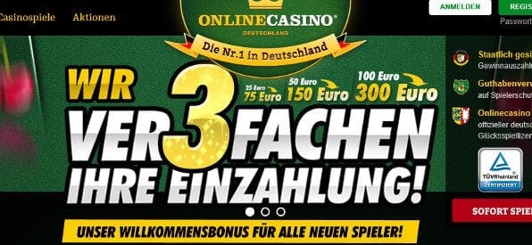 OnlineCasino.de kann im Test mit seinem Bonus einen der ersten Plätze einnehmen