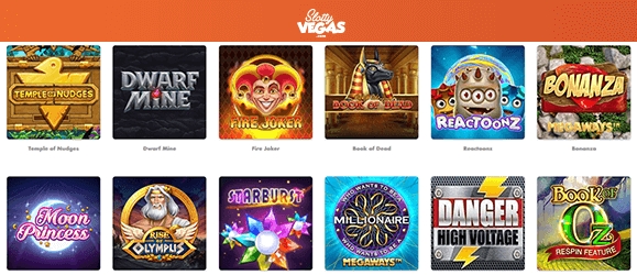 Slotty Vegas Casino Spieleauswahl