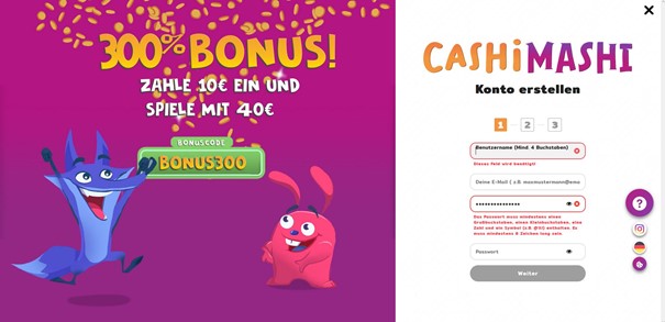 CashiMashi Einzahlbonus