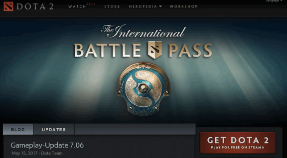 Valve Homepage Dota 2