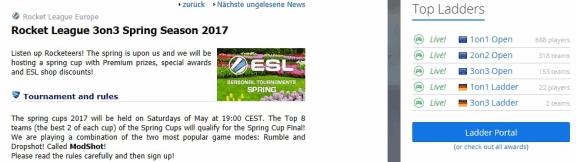 ESL Rocket League News