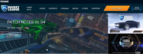 Psyonix Homepage Rocket League