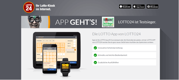 Die Lotto-App von Lotto24