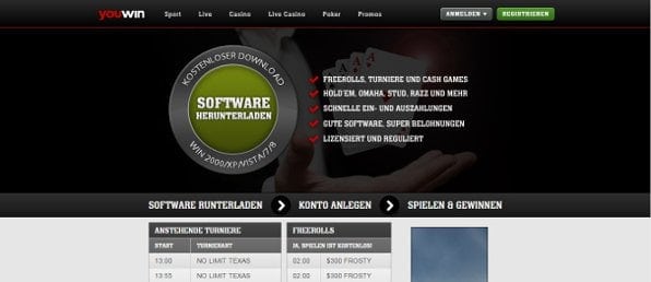 Die youwin Pokerarena überzeugt durch eine große Spielauswahl und hohen Traffic