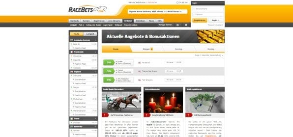 Neue Kunden erhalten bei Racebets einen Bonus von bis zu 100€