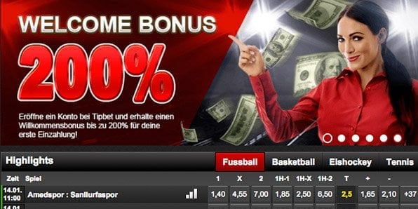 Kontoeröffnung Bonus Tipbet