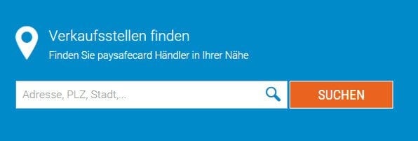 Paysafecard: Dem Kunden kann auf der Homepage per GPS die nächstgelegene Verkaufsstelle angezeigt werden.