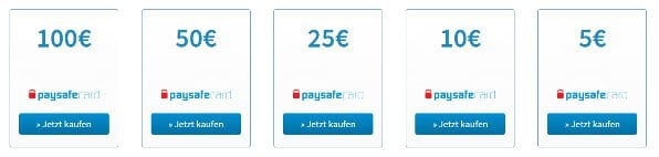 Paysafecard: Individuell angepasste Beträge für jeden Bedarf.