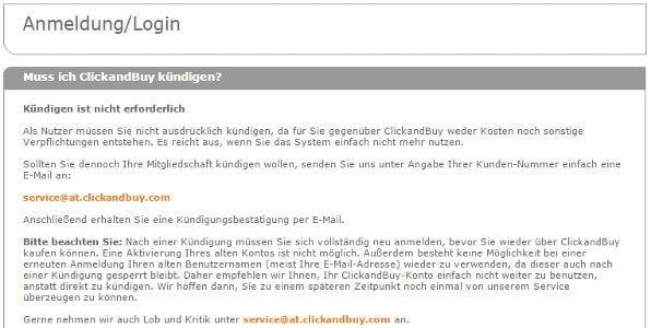 ClickandBuy: Bis zu Letzt wird Kundenservice großgeschrieben