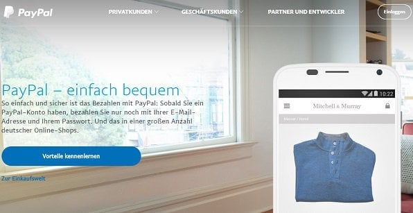 Paypal als eWallet-Anbieter 