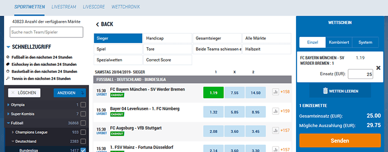 Nordicbet Sport Wettquoten